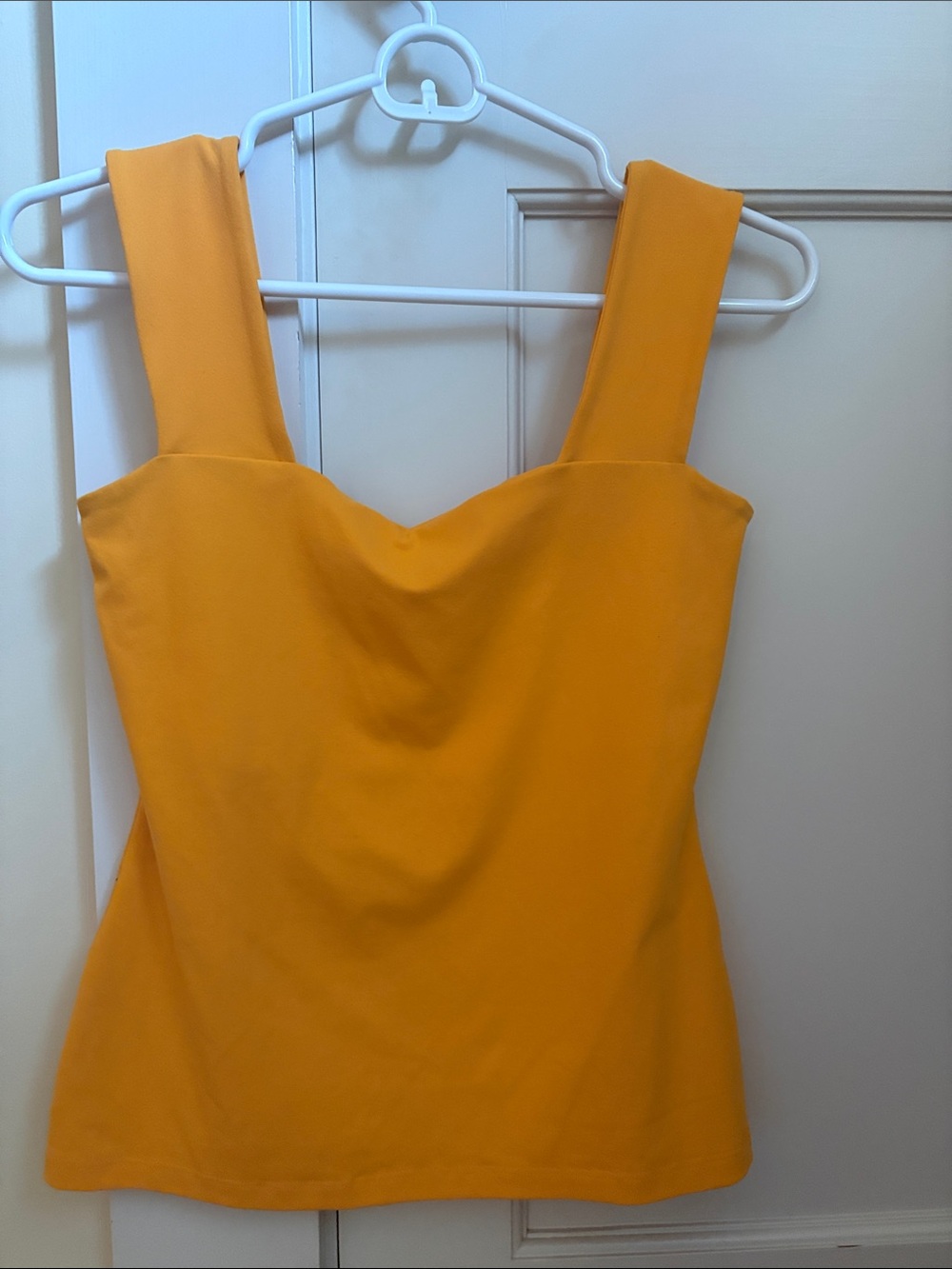 Susana Monaco Square Neck Wide Strap Tank Top in tangerine